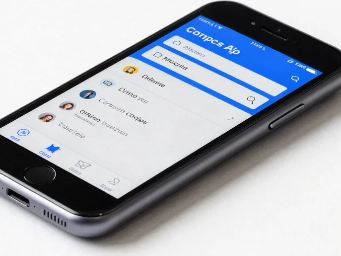 Celular com tela ligada exibindo interface de sistema operacional
